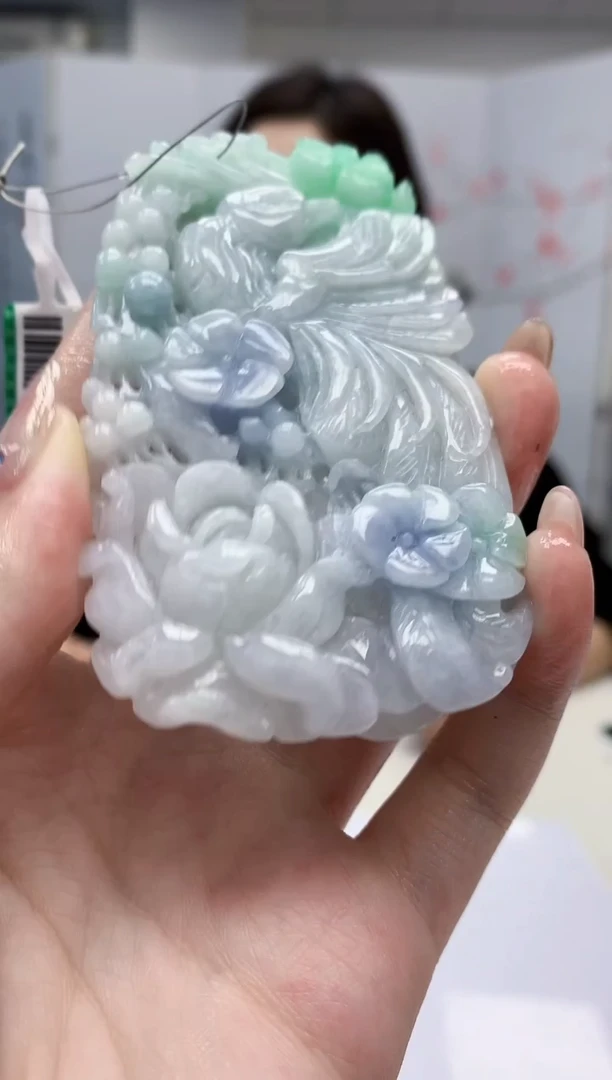 【闪购商品】定制翡翠未镶嵌4829jw-毛货挂件42