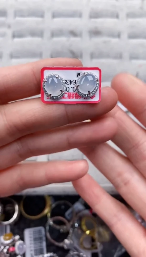 银S925镶嵌戒指翡翠666----9