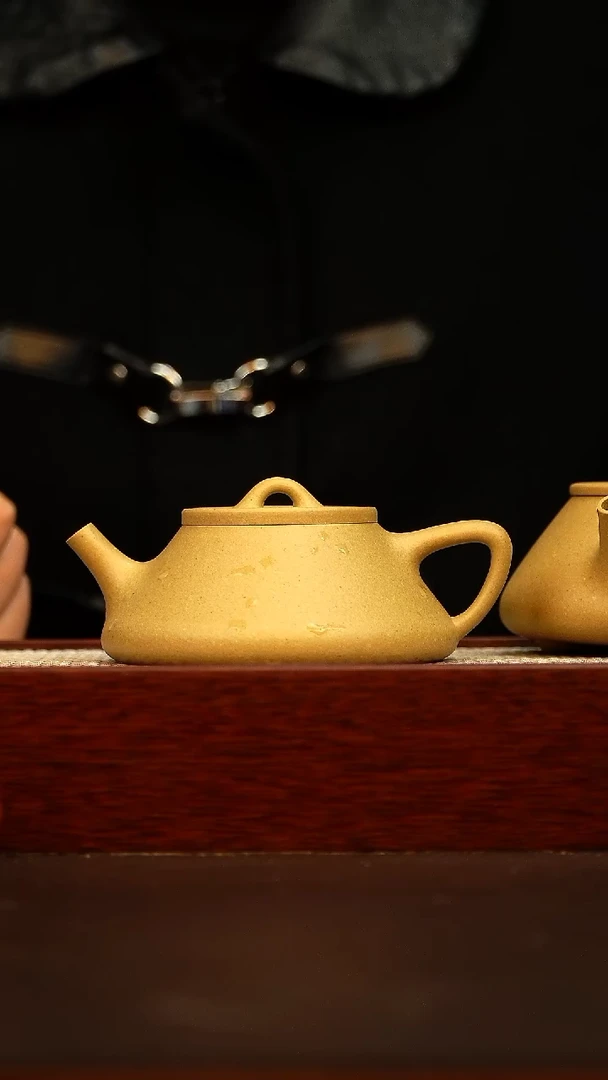 茶壶紫砂曲瓢 170cc 原矿梨皮绿泥