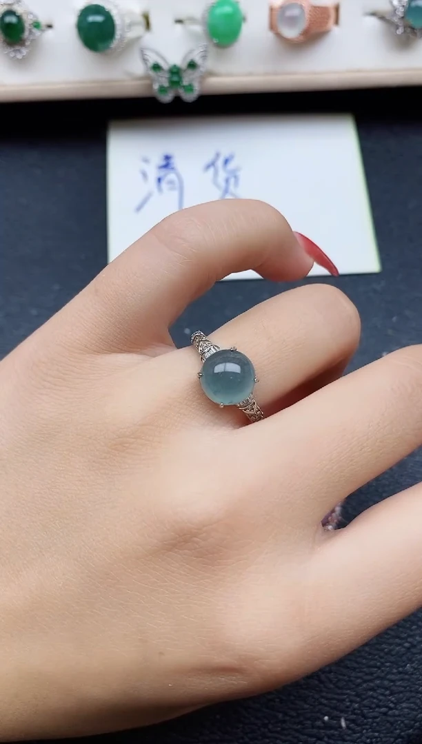 【闪购商品】翡翠戒指银S925镶嵌11111