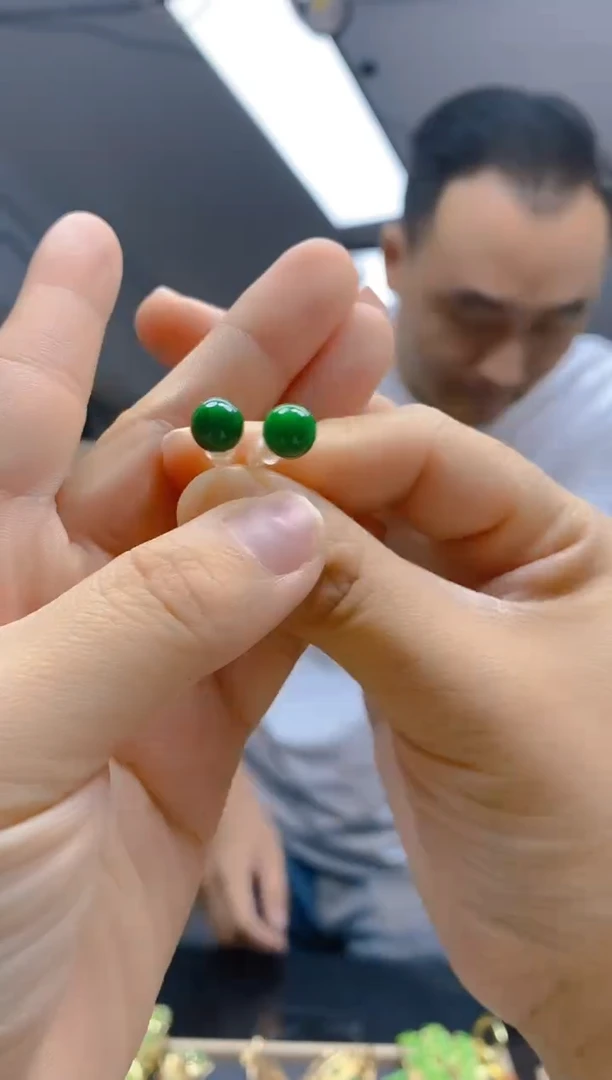 【闪购商品】翡翠耳饰合金0263翡翠耳钉