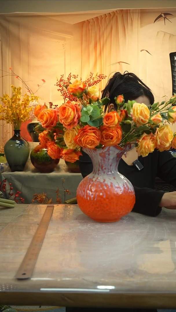 高26口16高温陶瓷花瓶