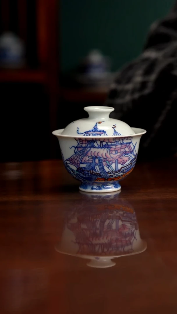 空山明月新斗彩一帆风顺