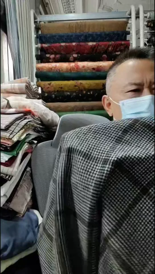 黑白千鸟彩条格子布料