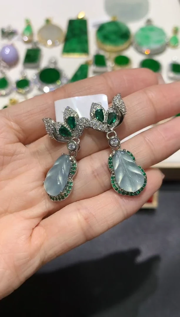 【闪购商品】翡翠耳饰未镶嵌3多人多样性随机发货1件