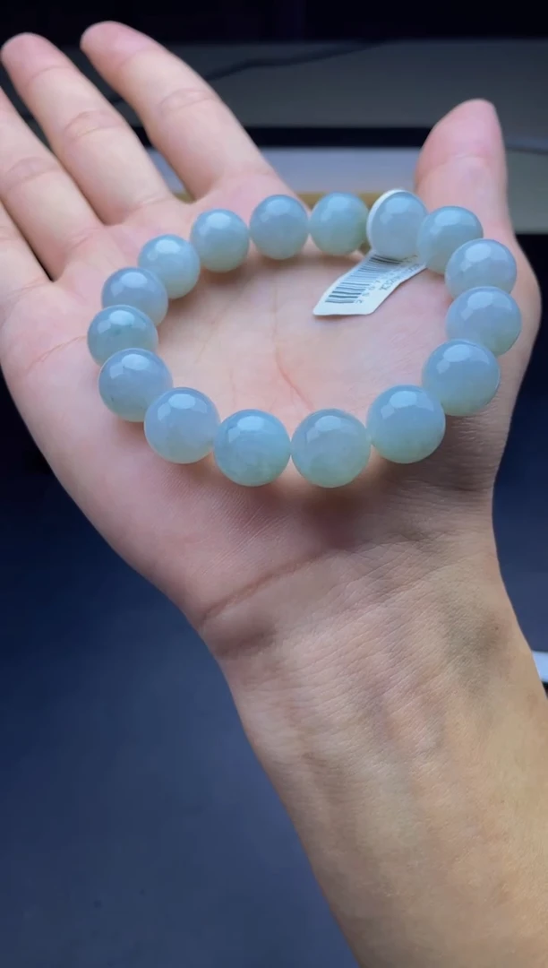 未镶嵌定制翡翠珠串 卡13+