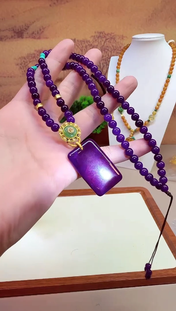 苏纪石（舒俱来）14K金镶嵌颈饰A145