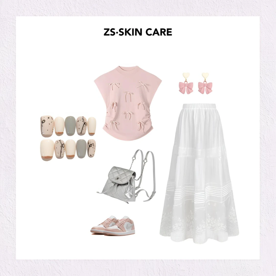 手绘日式椰奶色轻氧时尚个性小众ins甜妹涂鸦纯手工穿戴甲可拆卸