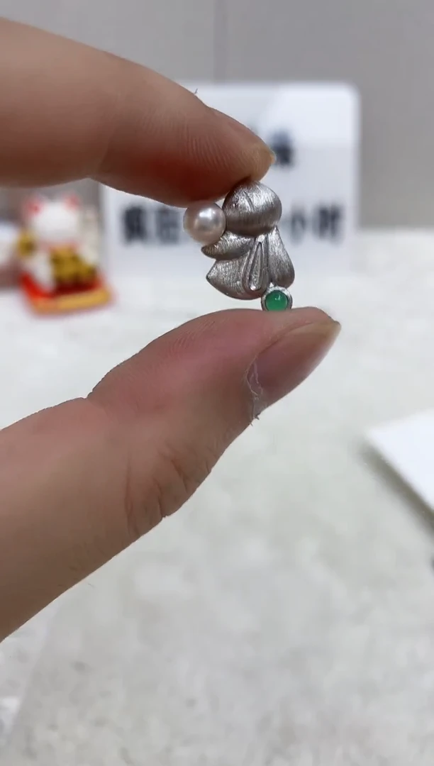 海水珍珠银S925镶嵌颈饰