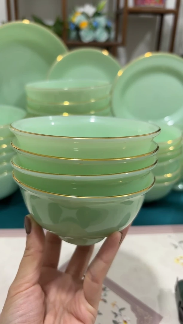 4.5英寸玉瓷碗4个口径11.5厘米