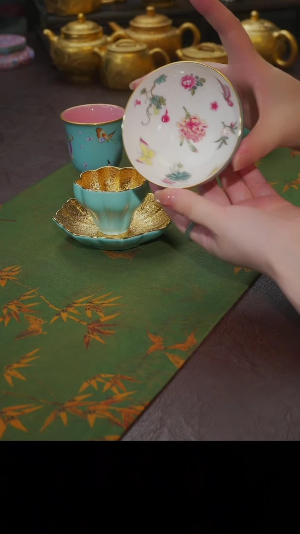 茶杯紫砂【宜景窑天水碧亮光系列】普洱杯
