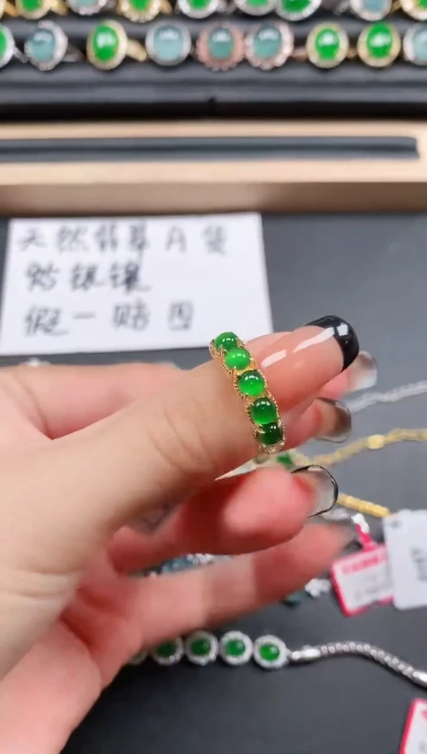 翡翠戒指银S925镶嵌11111