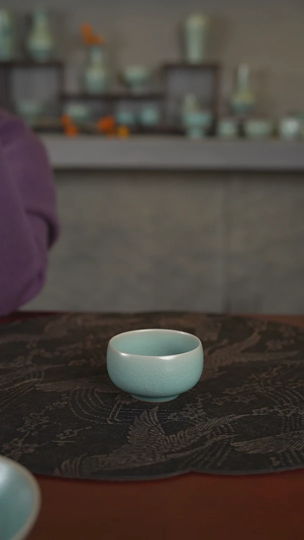 【闪购商品】杯汝窑天青色禅定杯