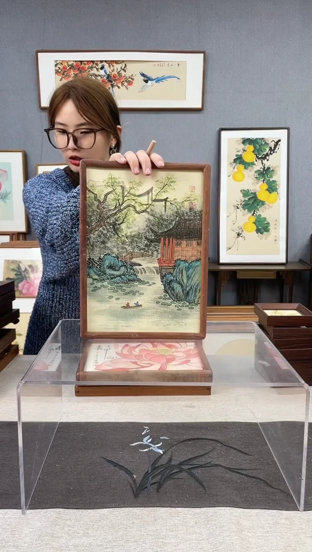 【闪购商品】国画A4-23*32摆台手绘作品-