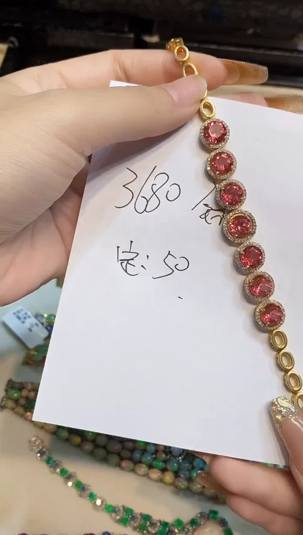 银S925镶嵌托帕石手链楚楚珠宝中古甄选不退换