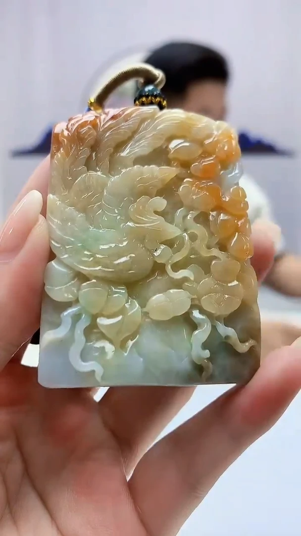 定制翡翠未镶嵌4917ms-毛货16凤凰