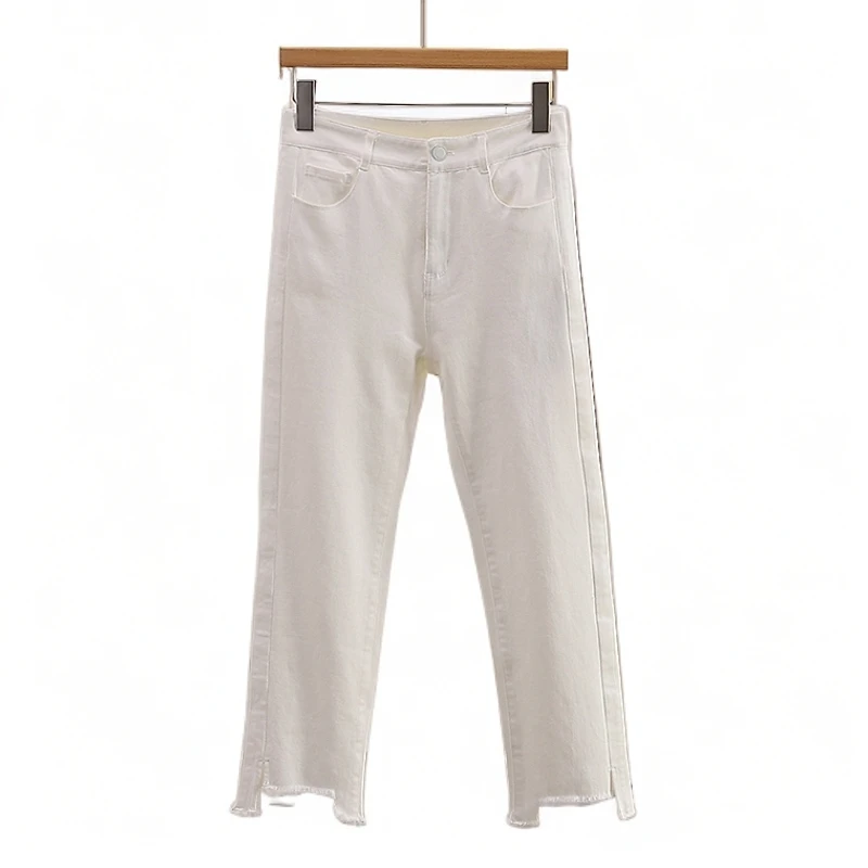 F1809-【摩】宽松水洗微弹白色牛仔裤#ZMF56Z014