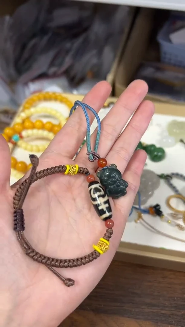 未镶嵌手链玛瑙/玉髓孤品玛瑙俩个一组[86]