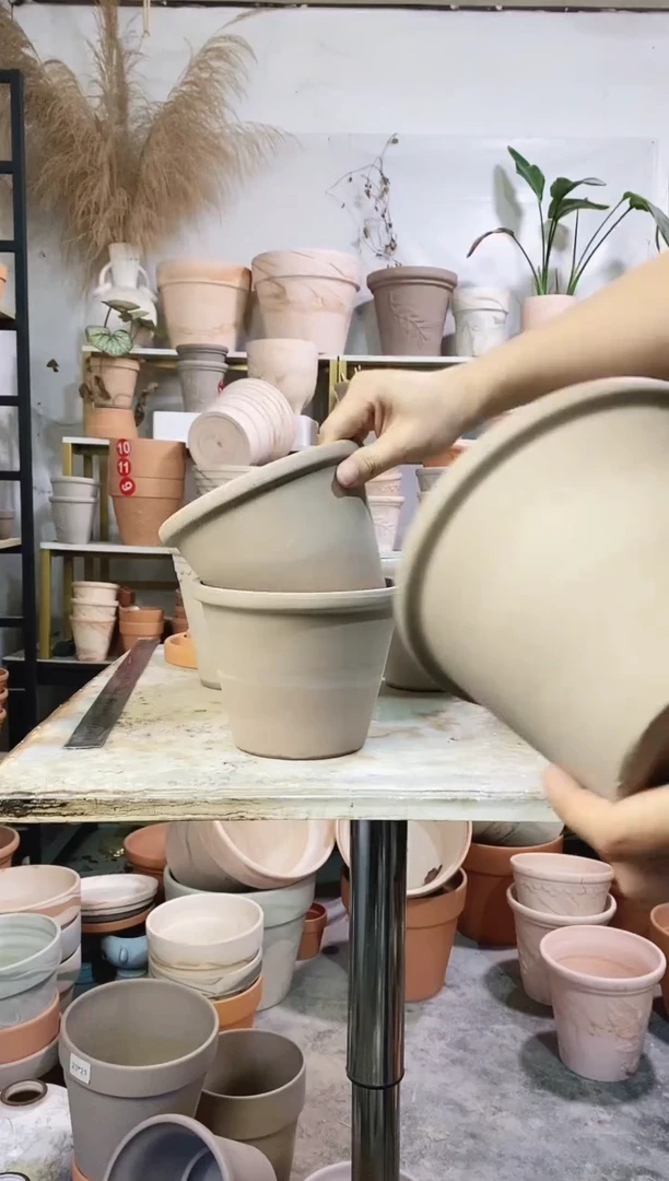 瑕疵无售后17*13灰陶 1盆无托