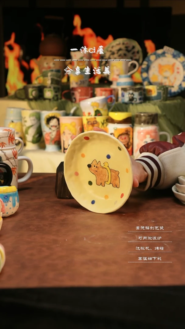 【闪购商品】摆件亲工手绘陶瓷-