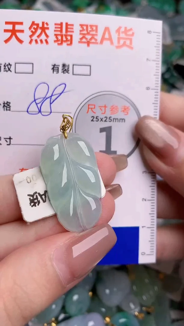 翡翠18K金镶嵌颈饰24000776