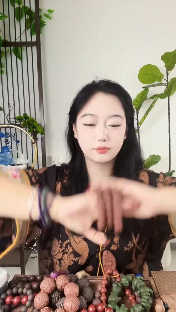 泥塑【花香大四合喜字珠手串】古法合香