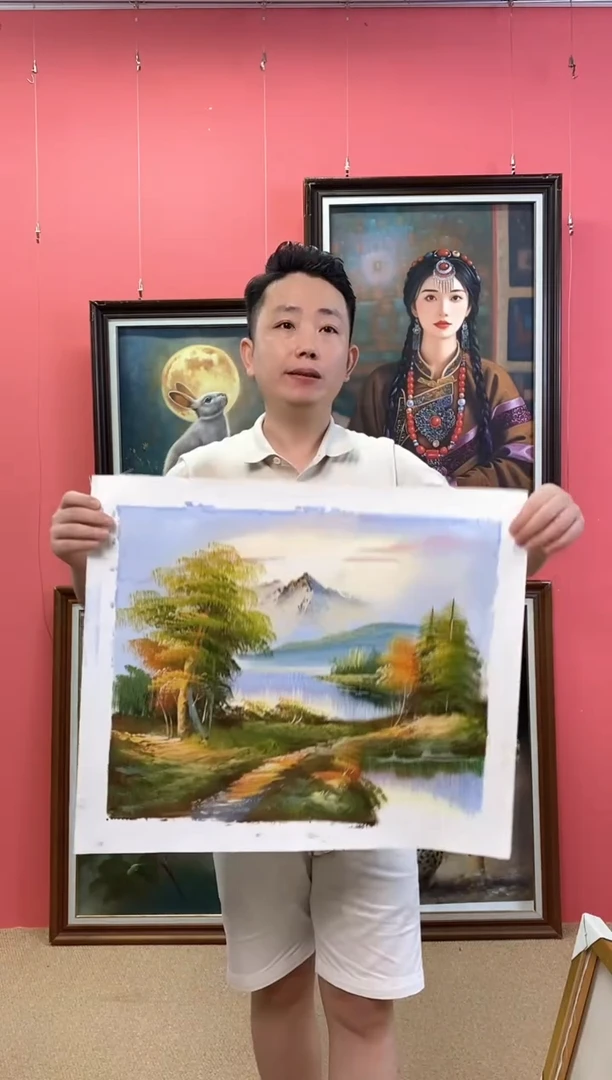 油画石****》尺寸40*50画芯（不含框）
