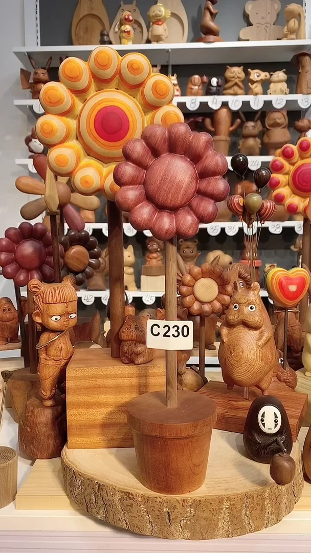 【闪购商品】木木雕摆件可爱卡通