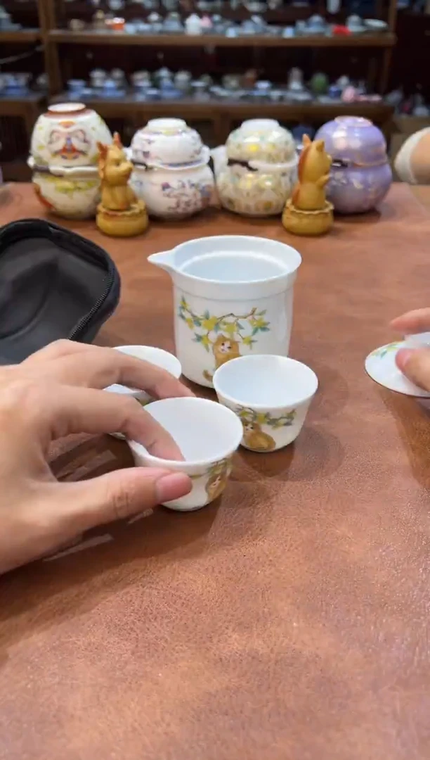 真的很便宜会开片的旅行茶具