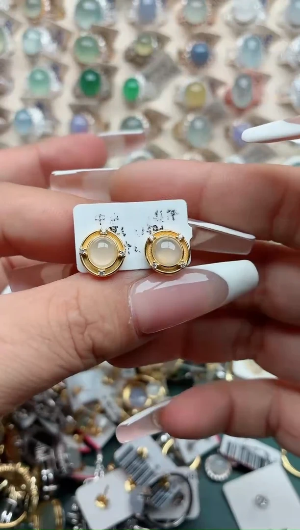 吊坠(不含链)银S925镶嵌翡翠.