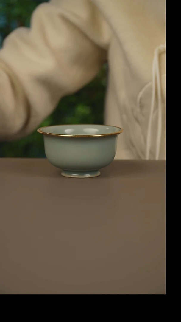 杯仿古柴烧压手杯