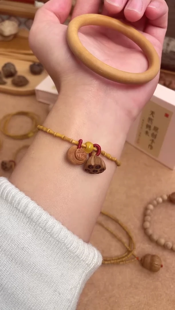 竹节手串一物一拍加黄水晶配饰跑环单圈好运连连