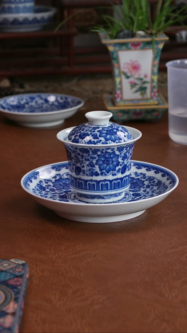景德镇高端茶器珍*手绘陶瓷手工茶具