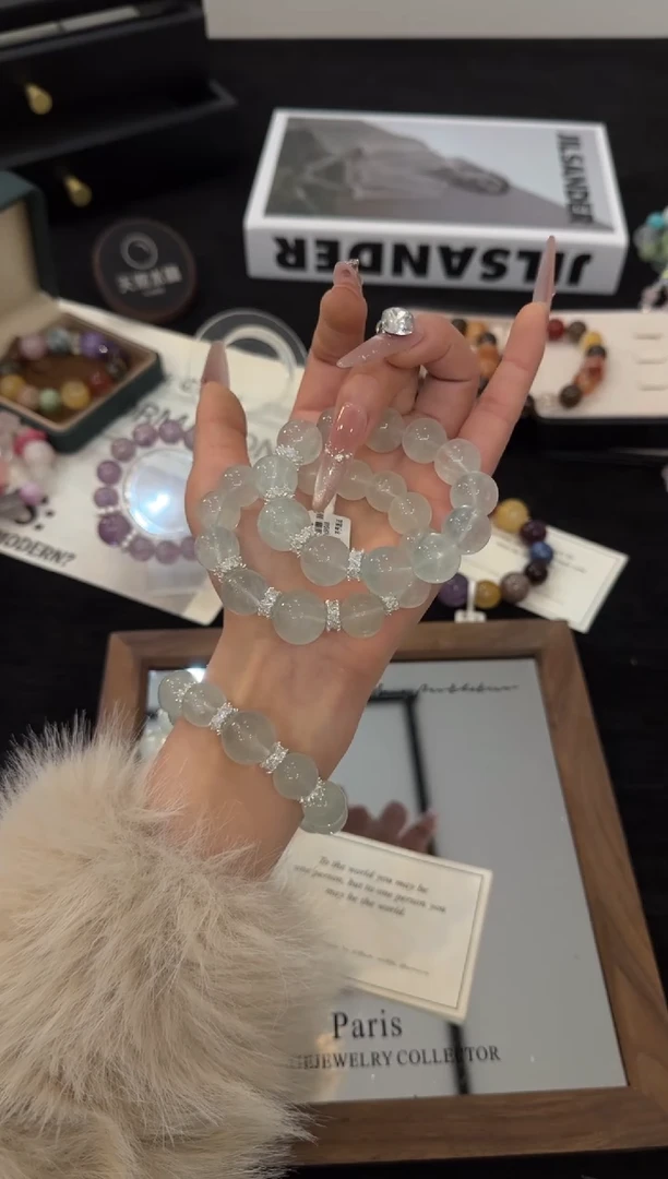 合金手链水晶绿萤石x3570