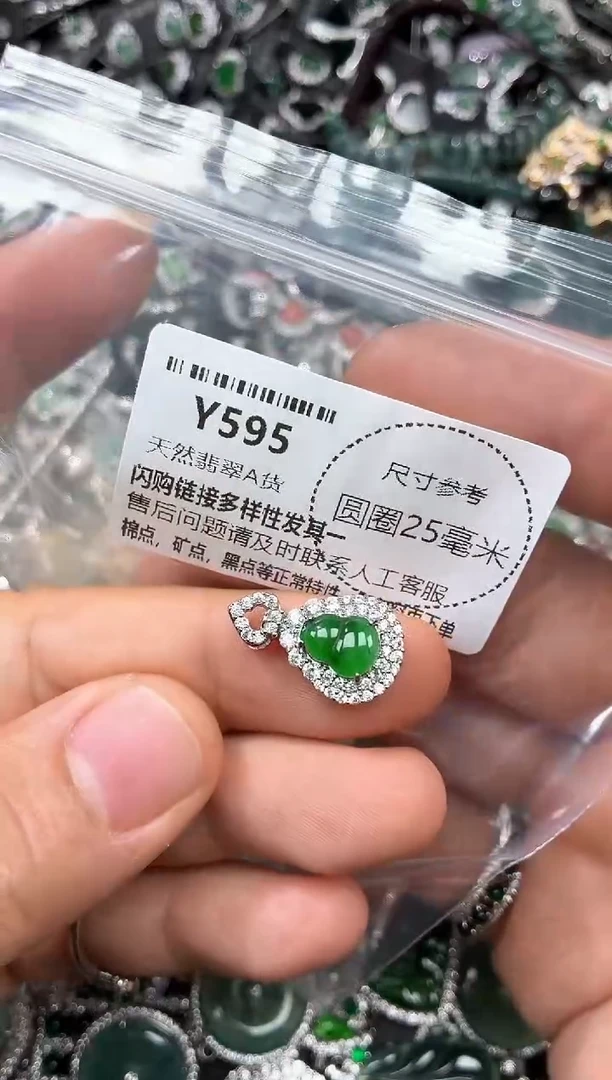 翡翠未镶嵌颈饰Y595吊坠