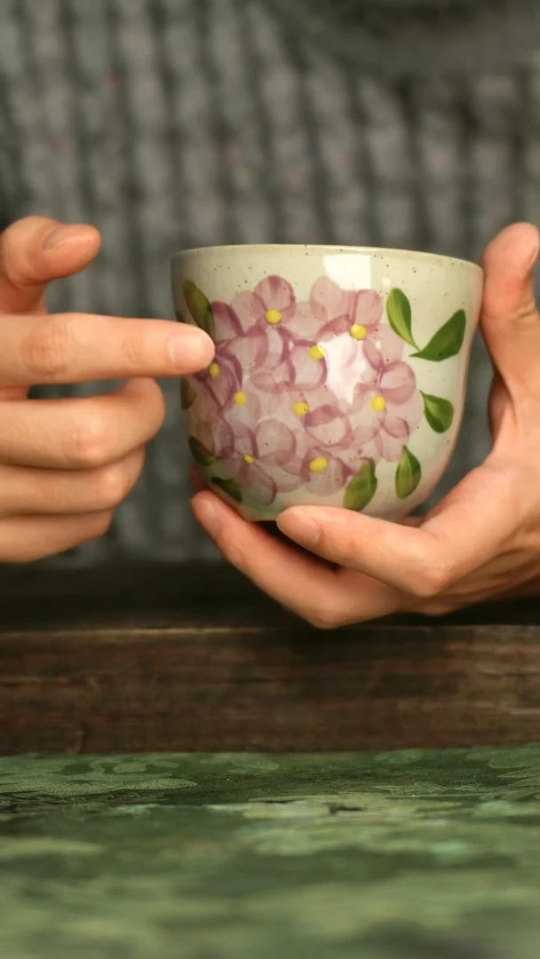 陶瓷青诗集手工手绘瓷器