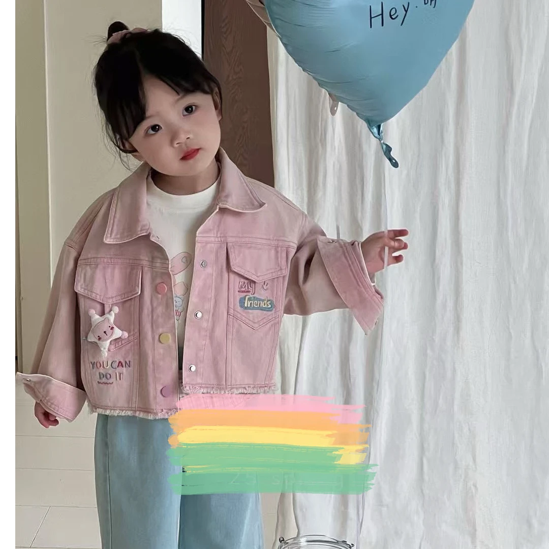 【新疆包邮】春季新款刺绣字母牛仔外套A301