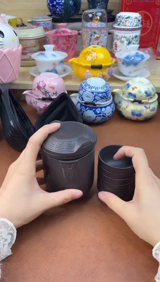 陶陶瓷茶具摆件旅行套组