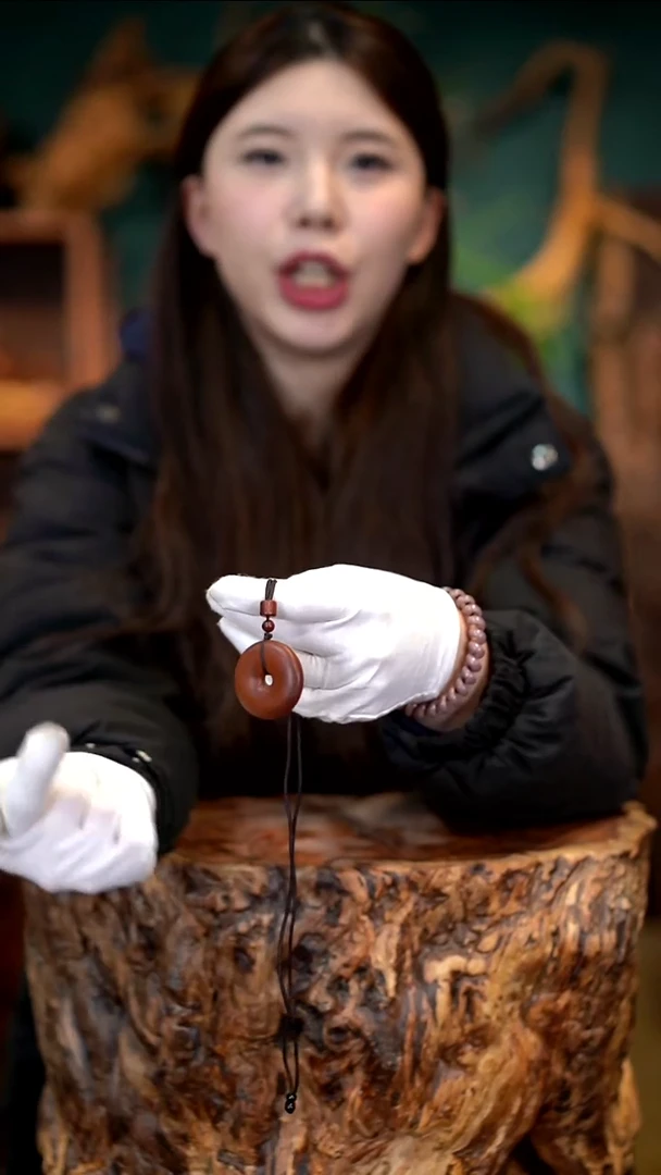 木雷击枣木平安扣