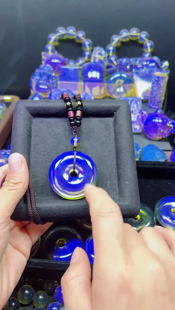 多米尼加净水蓝小平安扣