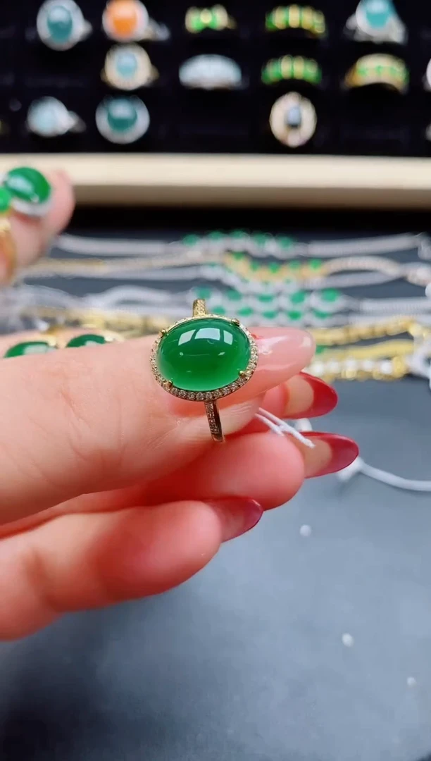 【闪购商品】翡翠戒指银S925镶嵌05800