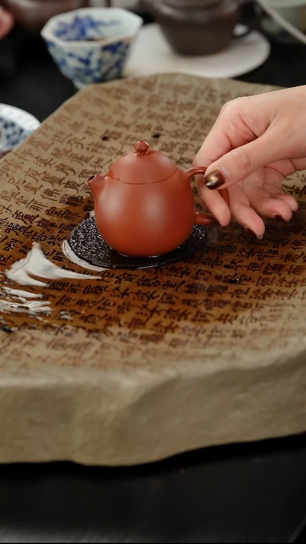 茶壶紫砂生砂朱泥龙蛋120cc