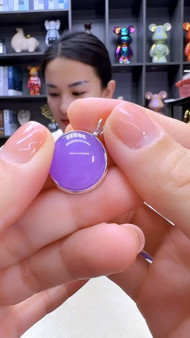 翡翠银S925镶嵌颈饰沉白diy劲饰