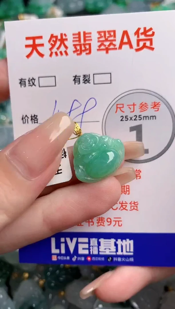 翡翠18K金镶嵌颈饰0415122614
