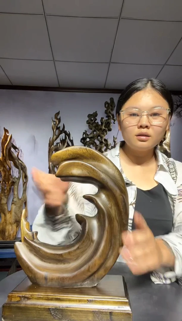 金丝楠宏***菌金丝楠木工艺品摆件