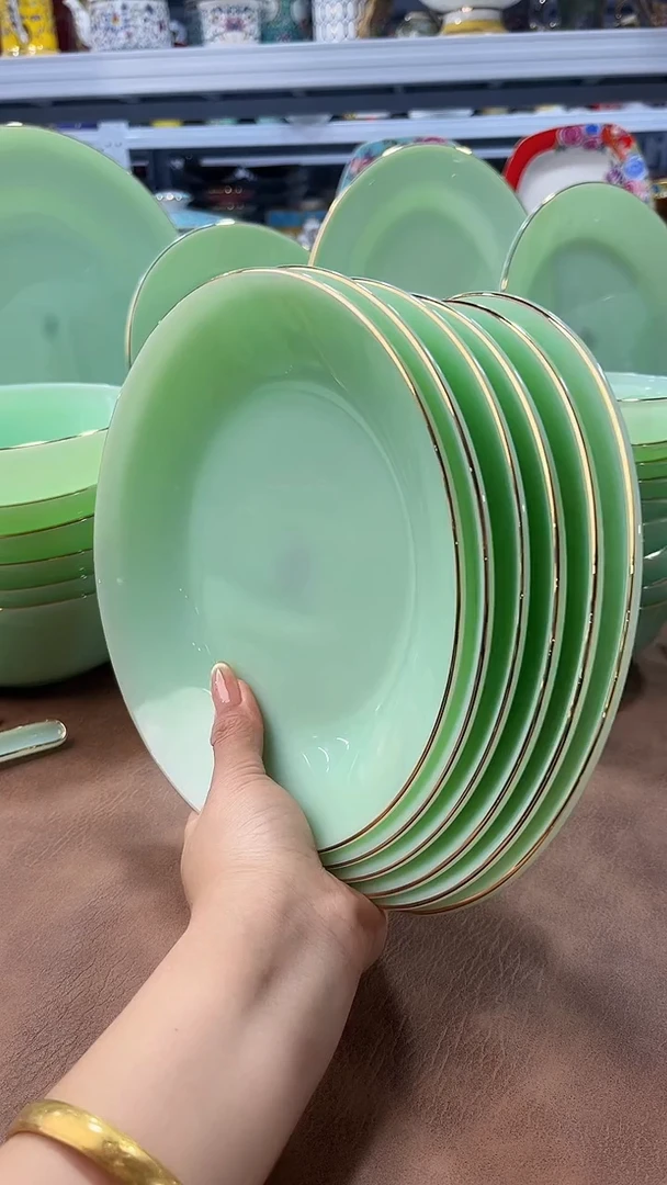玉瓷8英寸圆深盘6只