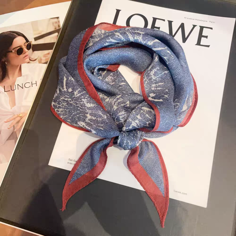 【SM-1216黑】-储秀新款菱形巾丝毛46*123cm规格丝巾百搭时尚