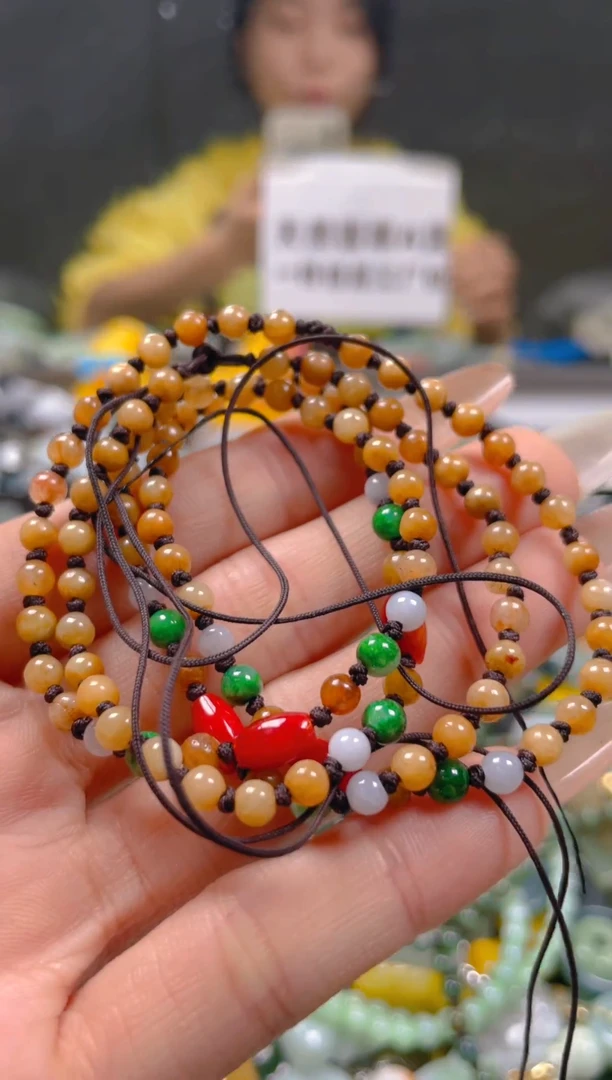 【闪购商品】翡翠颈饰未镶嵌4-5MM/M/翡翠A货一图一物