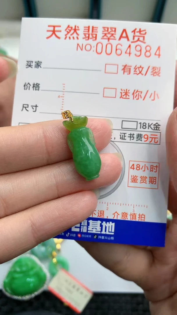 【闪购商品】翡翠颈饰18K金镶嵌            8