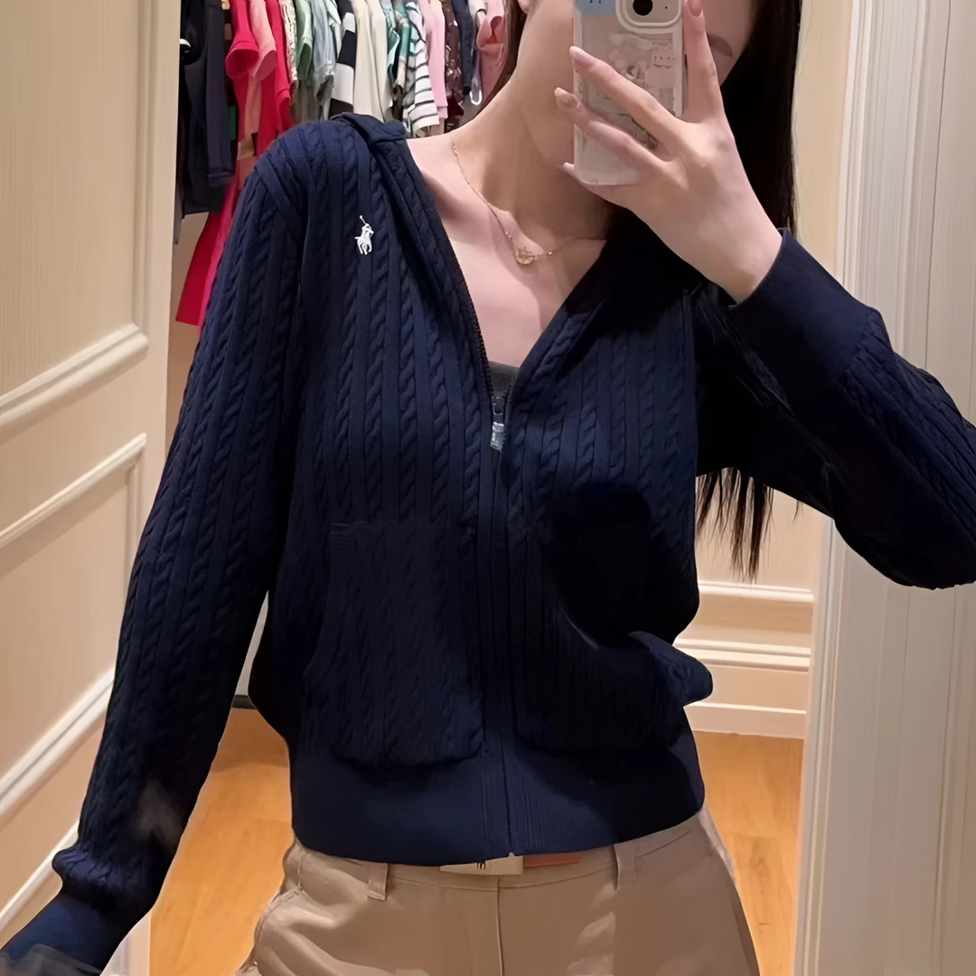 Ralph Lauren拉夫劳伦女大童【青少年】带帽 绞花针织毛衫